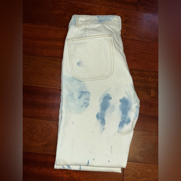 White & Blue Tie Dye Jeans - Picture 6 of 10
